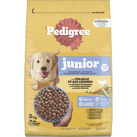 Pedigree Hundetrockenfutter Junior 3 kg Geflügel & Gemüse (1/3)