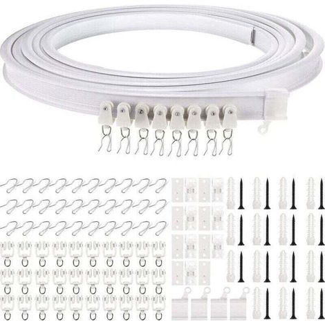 5 Mètres de Plafond Pliable Rideau Incurvé Montage, XU, Flexible, XU,Rail Fenêtres Courbes pour avec Système Diviseur, KZQ - KZQ (1/4)