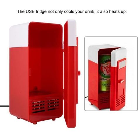 Mini Réfrigérateur USB pour Boissons et Cannettes, Compatible PC (1/4)