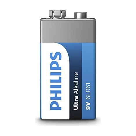 Batteria alcalina philips 6lr61e1b/10/ 9v (1/3)