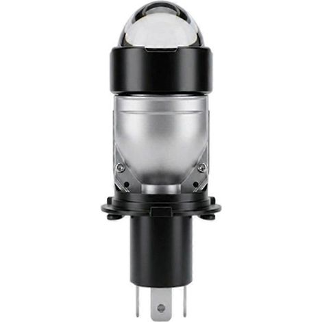 Ampoules de phare LED H4 pour moto, projecteur puissant 24 W 10-80 V, lentille blanche (1/5)