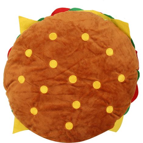 Coussin de canapé forme hamburger, coussin lombaire ultra doux pour enfant, housse de jeté pour maison. (1/5)