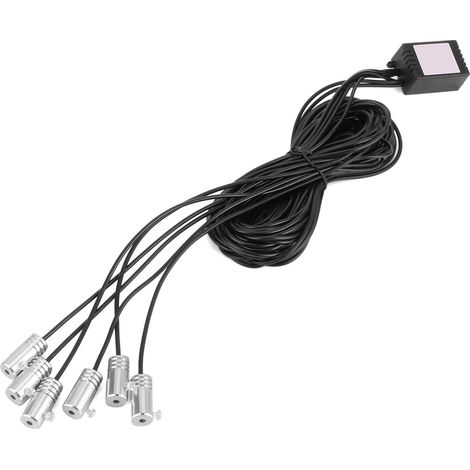 LED-Ambientebeleuchtung mit RGB-Farben, Musiksteuerung und mehreren Modi, 6 Lampen für den Fahrzeuginnenraum, Türverkleidungen und Armaturenbrett (1/5)