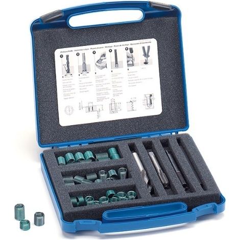 Coffret 60 HELICOIL® 8-36 UNF X1D/1.5D/2D Inox + Foret + Taraud + Broche + Rupteur