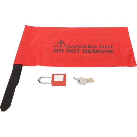 Cadenas de sécurité à anse de 38 mm avec sac en PVC pour équipements électriques industriels