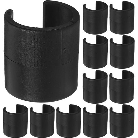 25 clip di montaggio per bandiera da calcio in ABS nero, facile installazione e portatili, connettori per asta portabandiera, per allenamenti e marcature di calcio (1/5)