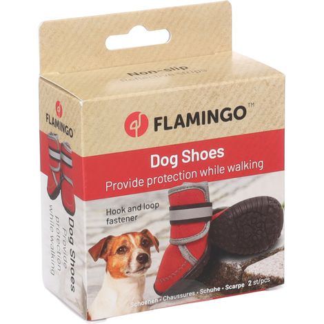 Chaussures Kajan Rouge XS 6.4 x 5.2 cm. 2 pièces pour chien - Flamingo