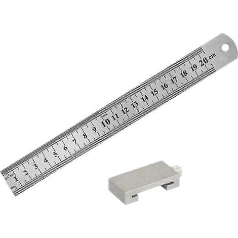 Holzbearbeitungswerkzeuge Stahllineal Positionierbegrenzungsblock Messung 200mm-JXLGV (1/5)