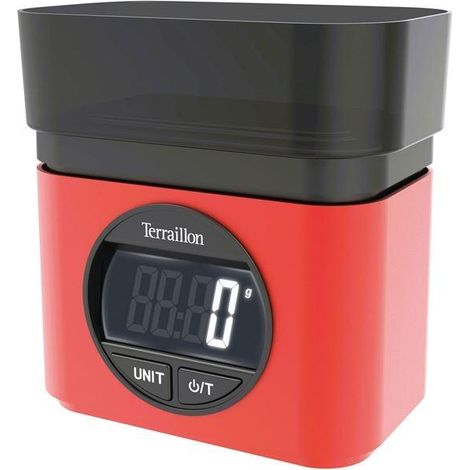 Terraillon BA22MYTHIC70S Rote Küchenwaage im Retro-Stil