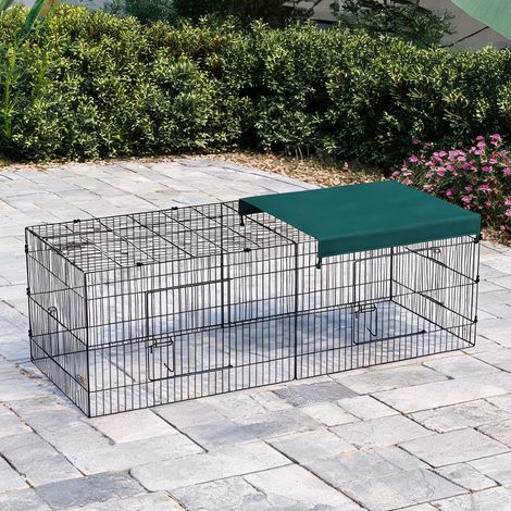 Cage pour rongeur vert en acier 220 x 85 x 70 cm (1/5)