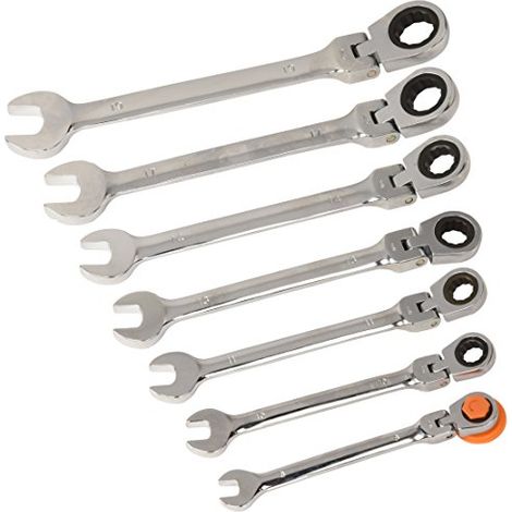 Rothenberger SEH001400 - Kit di Chiavi a Bussola con Cricchetto, 7 Pezzi, Nero (1/3)