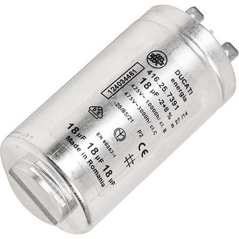 Ersatzteil - Kondensator 18 F -  - AEG, ELECTROLUX, ZANUSSI, ARTHUR MARTIN ELECTROLUX, JEKEN, FAURE, ZANKER, REX, SELECLINE