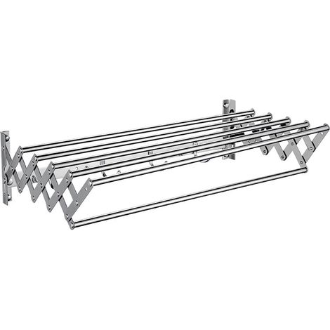 Tonchean – Porte-serviettes extensible murale acier inoxydable 304 – Longueur 50 cm – Largeur télescopique 12-35 cm – Installation facile (1/5)