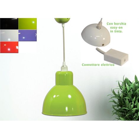 Lampadario Lampada a Soffitto in Metallo Vintage Viola 26,5 cm (1/2)