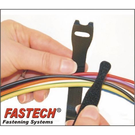 FASTECH® E1-3-330-B100 Collier de serrage auto-agrippant pour grouper partie velours et partie agrippante (L x l) 250 mm x 13 mm noir 1 pc(s) W27719 (1/2)