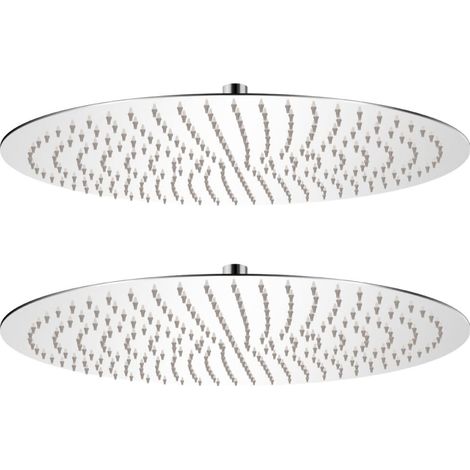 Rain Shower Head 2 pcs Stainless Steel Ø 50 cm vidaXL