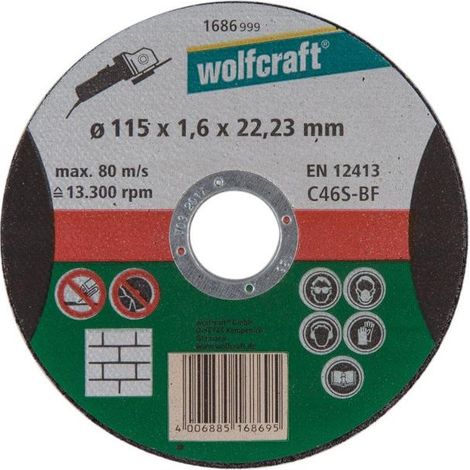 Wolfcraft Präzisionstrennscheibe für Stein 115 x 1,6 x 22,23 mm (1686999) (1/2)
