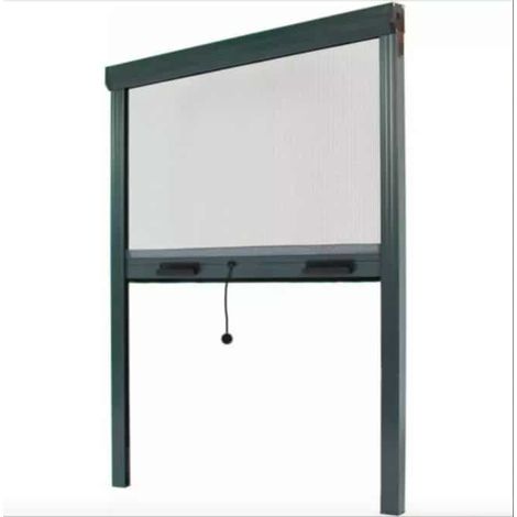 ZANZARIERA A RULLO AVVOLGIBILE FINESTRA 140x170 RIDUCIBILE ALLUMINIO GRIGIO 3404 (1/3)
