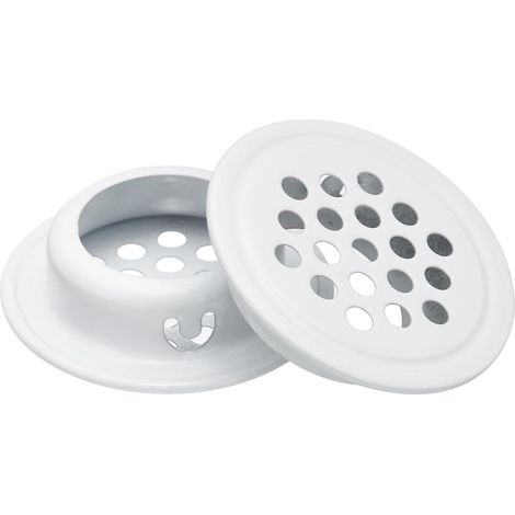 Lntyq 25 mm (1 Zoll) rundes Lüftungsgitter, 30 Stück, Edelstahl, mit runden Netz-Lüftungslöchern für Küche, Badezimmer, Kleiderschrank, weiße Farbe (1/5)