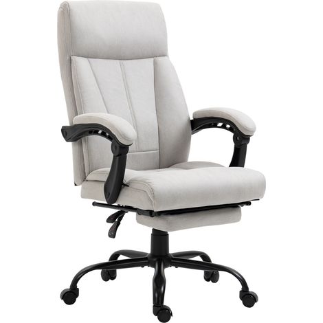Silla De Oficina De Masaje Con Función Mecedora, Silla De Escritorio, Silla Giratoria De Altura Regulable De 111-119 Cm Con Función De Calefacción, Silla De Pc Con Reposapiés