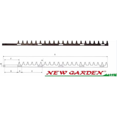 Lama per tagliasiepe inferiore o superiore 780 mm CINA 392474