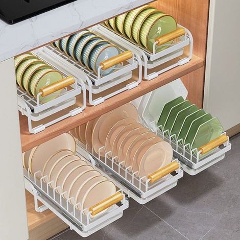 Égouttoir À Vaisselle - Acier Inoxydable Et Plastique - Pour Comptoir De Cuisine Ou Évier - Compact À Deux Niveaux - 1 Pièce (1/5)