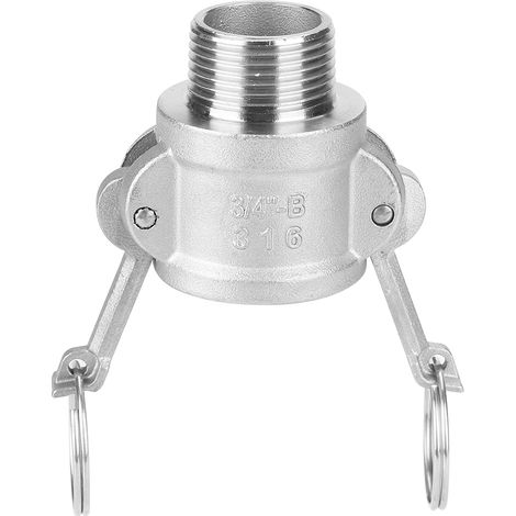Stainless Steel DN20 3/4" B Trash Pump Adapter Female Camlock Fitting with Male Pipe Threads