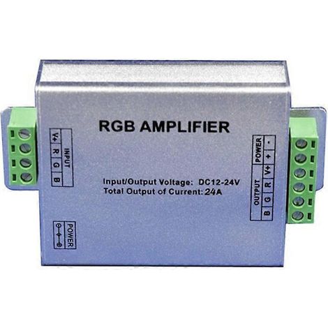 Contrôleur RGB DC 12V 24V, variateur sans fil IR ou RF pour rubans LED multicolores 5050, intensité 24A (1/5)