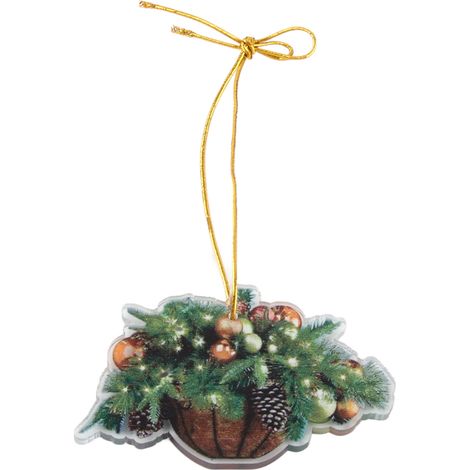 Panier de décoration sapin de Noël en acrylique, suspension de Noël (1/5)