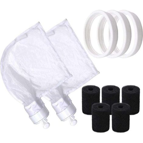 Sacs de Rechange en Nylon à Fermeture Eclair (pour Polaris 280 et 480 Seulement)+Pneus de Rechange en Caoutchouc Souple+Brosse en Mousse de Queue Robot pour Polaris (280 480 Sac Tout Usage) (1/4)