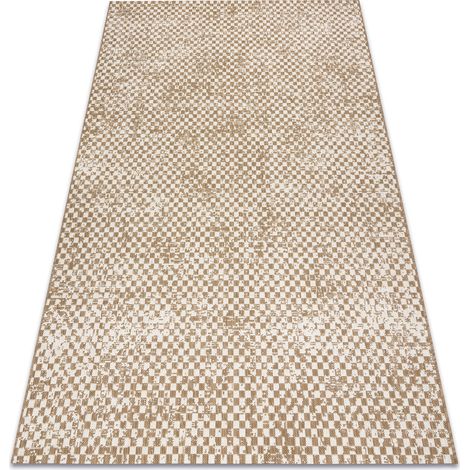 FLAT 48955265 Sisal carpet Geometric - natural beige straw color, string beige 120x170 cm