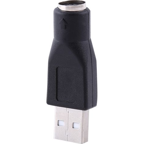 2 adaptateurs USB vers PS/2 pour clavier et souris PC, connecteurs mâle USB et femelle PS/2 (1/5)