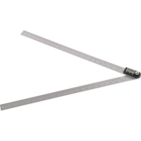 Jauge de Règle D'angle Numérique avec écran LCD, Haute Précision 0-360 ° 500mm en Acier Inoxydable pour la Mesure du Travail du Bois (1/5)