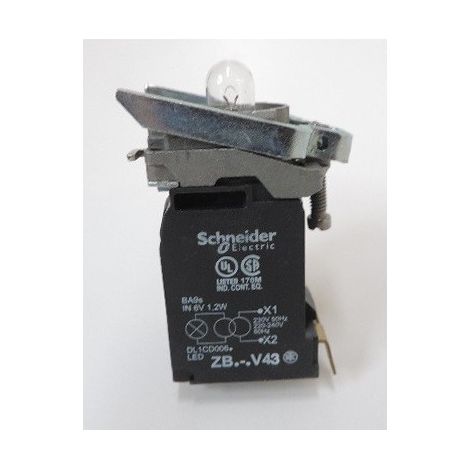Harmony corps de voyant incolore lampe ba9s 230 v SCHNEIDER ELECTRIC ZB4BV43