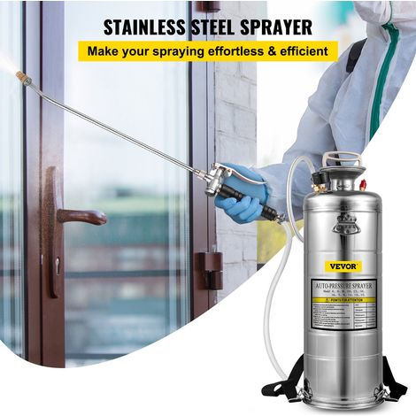 Pulvérisateur Inox 12L Brumisateur Jardin pour Plante pour Jardinage Domestique et Nettoyage au Sol (1/5)