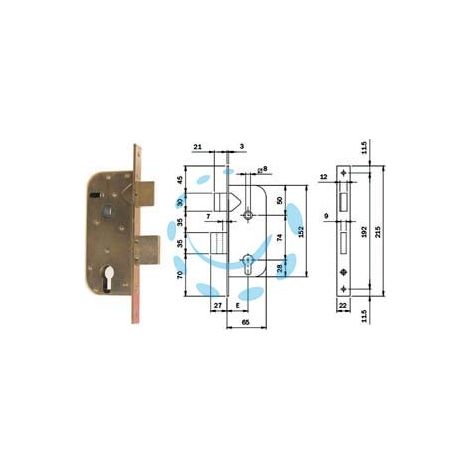 SERRATURE INFILARE PER CANCELLI CAT.+SCR. SEP. PROFILO EUROP. 630 - mm.35 (630350)