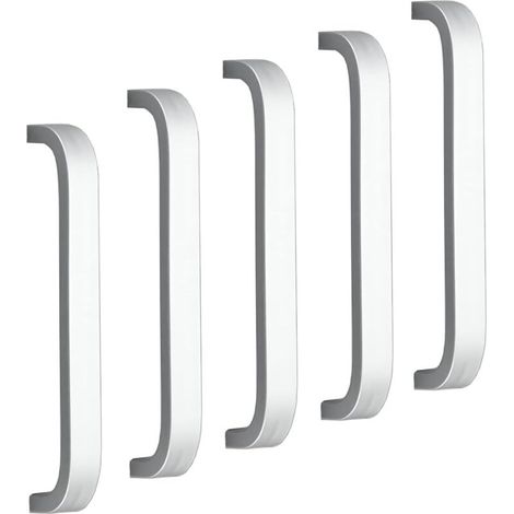 (96 mm) 5 kitchen cabinet door handles, bedroom furniture handles, 96 mm center-to-center distance, aluminum, screws included (1/5)