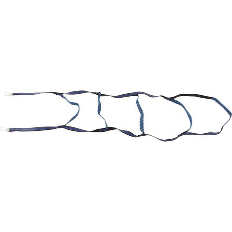 Échelle de corde d'embarquement portable et universelle à 5 marches avec boucle d'escalade pour bateau gonflable ou kayak (bleue) (1/5)