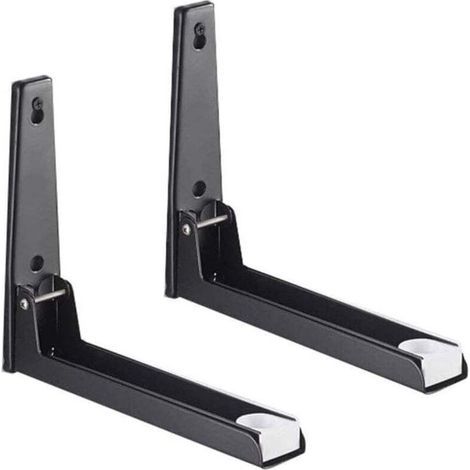 [JAMAIS UTILISÉ] 2 Pièces Supports Micro Ondes en Acier Inoxydable, Support Micro Ondes avec Bras Extensible, Support Mural Étagère pour Micro Ondes, pour Cuisine (1/4)
