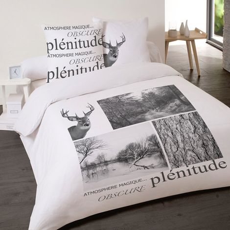 Housse de couette 240x220 Plénitude + 2 taies coton 52 fils (1/3)