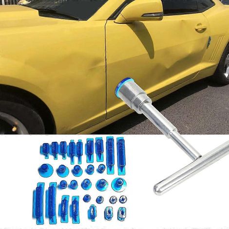 Kit de 30 outils de réparation de bosses de voiture universels sans peinture avec languettes adhésives bleues (1/4)