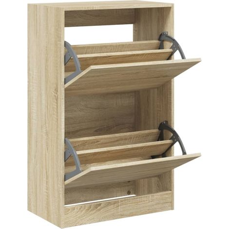 Maison Exclusive - Zapatero de madera de ingeniería roble Sonoma