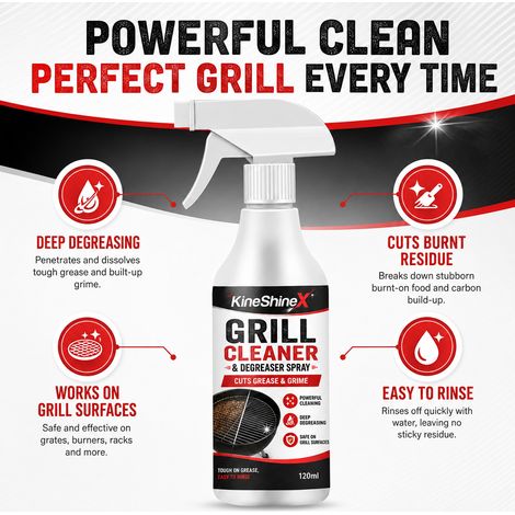 KineShineX Grillfett-Reinigungsspray – Leistungsstarker Entfetter und Ölentferner für Grills (1/5)