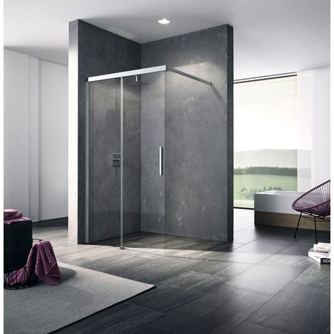Kermi WALK-IN Nica J2L 1400x 2000 BV : 1375-1400 SWS verre trempé transparent (1/3)