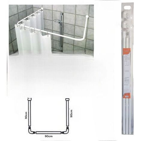 Telaio Bastone sostegno per tenda tende doccia docce 90x90x90 cm bianco