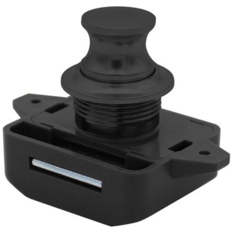Serrure d'armoire à bouton-poussoir à usage unique, loquet sans clé, loquet à bouton-poussoir, épaisseur réglable (15-18 mm), convient aux bateaux, camions et yachts.