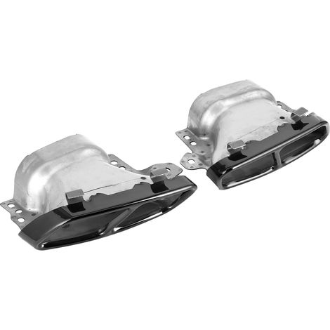 Eosnow 2 Stück Quad-Auspuffblenden aus Edelstahl, passend für MercedesAMG A45 W176 CLA45 C117 2013–2018 (schwarzes Chrom) (1/5)