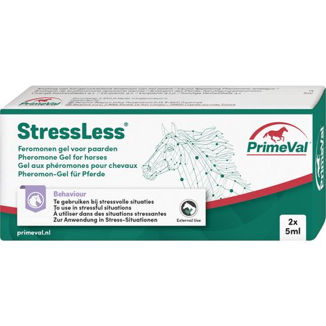 PrimeVal Stressless Pheromon-Gel für Pferde - beruhigendes Ergänzungsfuttermittel für Stress-Situationen - 2x 5 ml (1/5)