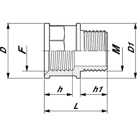 Conector hembra/macho 1/2" ARAG 2452022