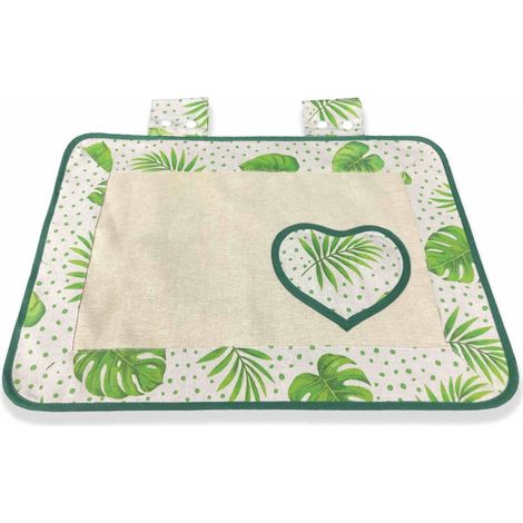 COPRIFORNO COPRI FORNO IN TESSUTO FOGLIA VERDE